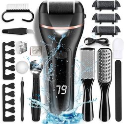 Electric Callus Remover for Feet with Rechargeable Waterproof 21 in 1 Professional Pedicure KitFoot Care Tools Wet